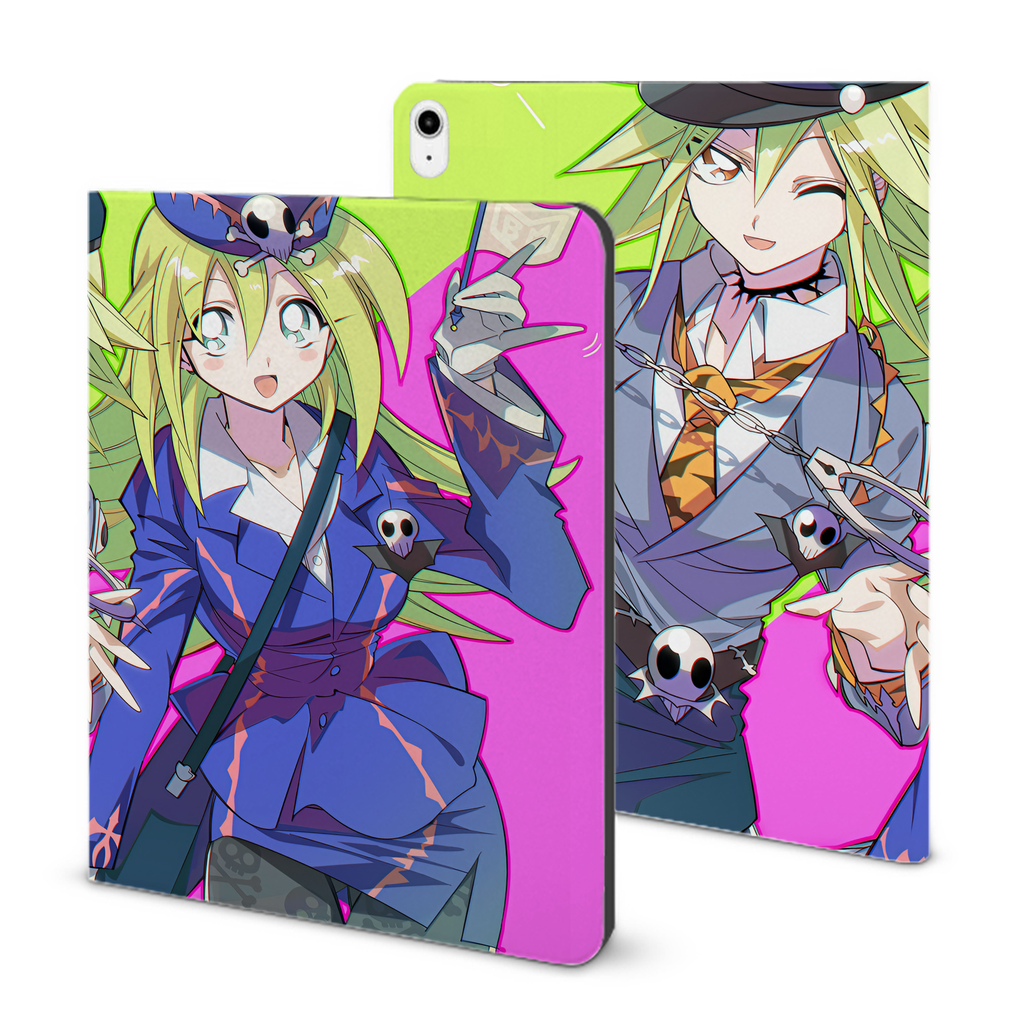 （画像用） 遊☆戯☆王 Yu-Gi-Oh! IPadケース ペンホルダー付き ブックスタイルデザイン